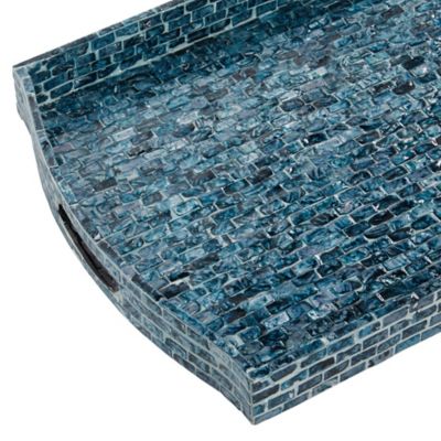 Image showing  Blue Wood Coastal Trays, Assorted, 2 pc.