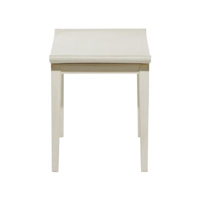 Image showing  Wood Traditional Stool, 19 in., White