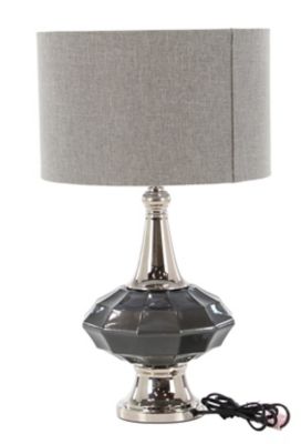 Image showing  Gray Glass Traditional Table Lamp 16" x 16" x 27"