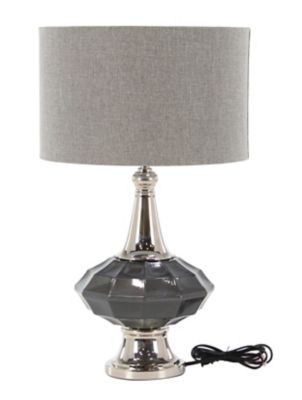 Image showing  Gray Glass Traditional Table Lamp 16" x 16" x 27"