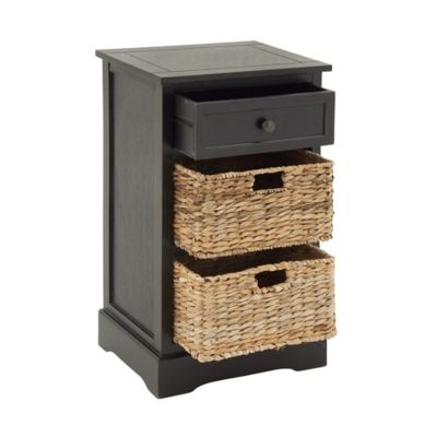 Image showing  Black Wood Traditional Storage Unit, 16 in. x 13 in. x 28 in.