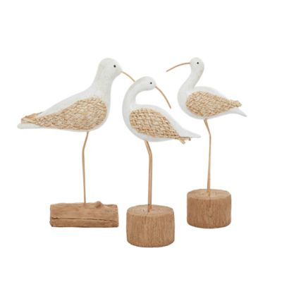 Image showing  Polystone Contemporary Birds Sculpture, 15 in., 15 in., 14 in., White, 3 pc.