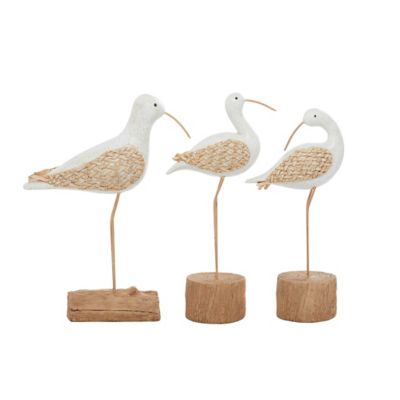 Image showing  Polystone Contemporary Birds Sculpture, 15 in., 15 in., 14 in., White, 3 pc.