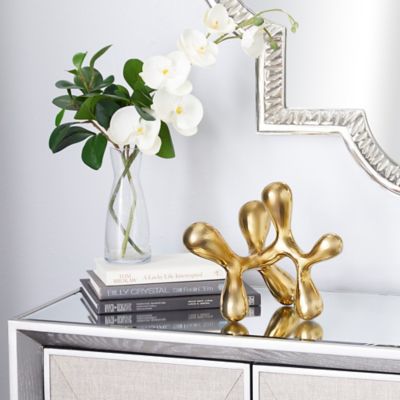 Cosmoliving by Cosmopolitan Gold Aluminum Abstract Sculpture 10