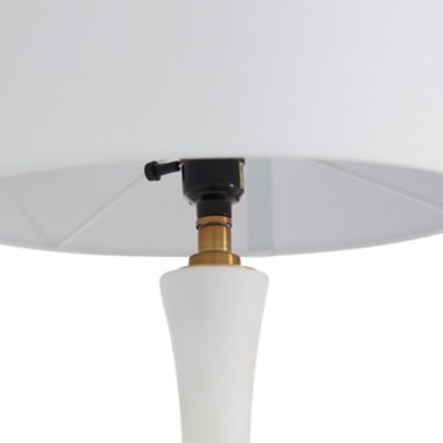 Image showing  White Ceramic Table Lamp 14" x 13" x 25"