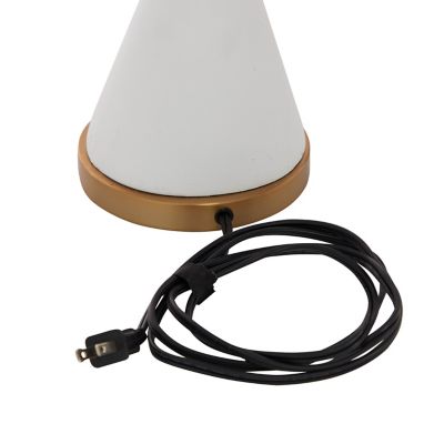 Image showing  White Ceramic Table Lamp 14" x 13" x 25"