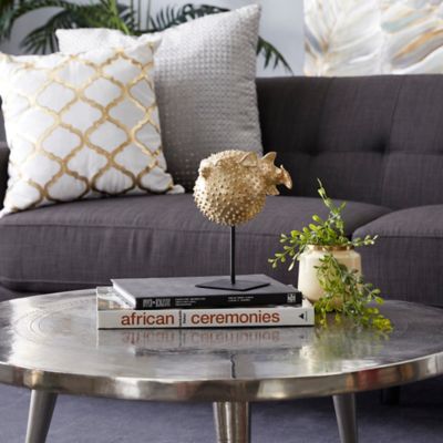 Harper & Willow Polyresin Coastal Fish Sculpture, 7 in. x 5 in. x 9 in., Gold