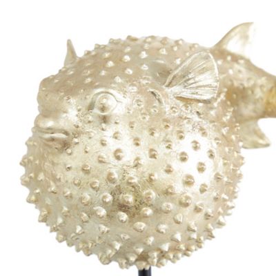 Image showing  Polyresin Coastal Fish Sculpture, 7 in. x 5 in. x 9 in., Gold