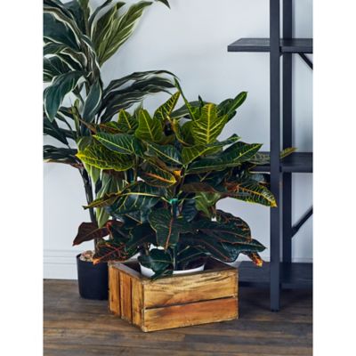 Harper & Willow Brown Wood Farmhouse Storage Basket Set, Assorted, 3 pc.