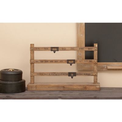 Harper & Willow Brown Wood Farmhouse Kitchen Sculpture, 22 in. x 4 in. x 14 in.