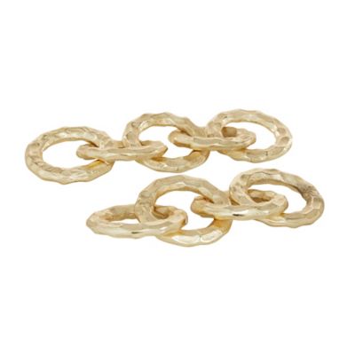 Image showing  Aluminum Contemporary Geometric Sculpture Set, 12 in., 10 in., Gold, 2 pc.