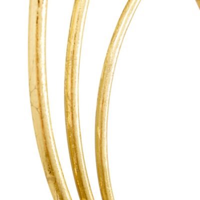 Image showing  Gold Metal Contemporary Abstract Sculpture, 8 in. x 4 in. x 24 in.