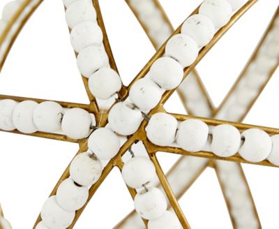 Image showing  White Metal Farmhouse Geometric Sculpture, Set of 2, 7 in., 5 in., 43405