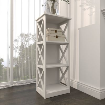 Harper & Willow White Wood Traditional Shelving Unit, 16 in. x 12 in. x 40 in., 62684