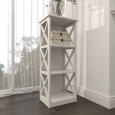 Harper & Willow 16 in. x 12 in. x 40 in. Wooden Traditional Shelving Unit, White