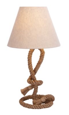 Image showing  29 in. H Jute Rustic Table Lamp, Brown