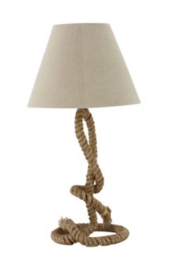 Image showing  29 in. H Jute Rustic Table Lamp, Brown
