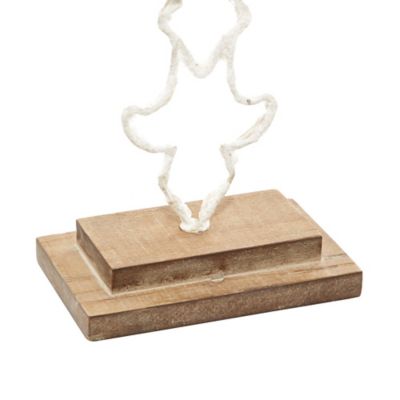 Image showing  Brown Wood Contemporary Cross Sculpture, Set of 2, 13 in., 12 in.