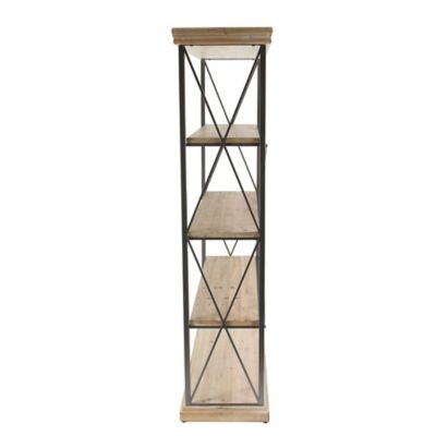 Image showing  48 in. x 17 in. x 72 in. 5-Shelf Wooden Shelving Unit, Brown