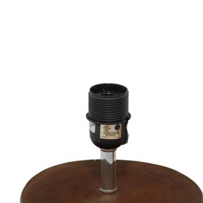 Image showing 7 th Harper & Willow 14 in. H Wood Rustic Table Lamp, Brown