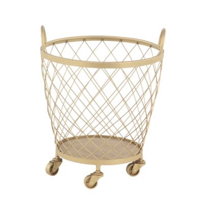 Image showing  Gold Metal Modern Storage Carts, Assorted, 2 pc.