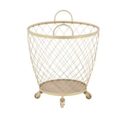Image showing  Gold Metal Modern Storage Carts, Assorted, 2 pc.