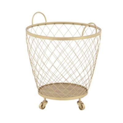 Image showing  Gold Metal Modern Storage Carts, Assorted, 2 pc.