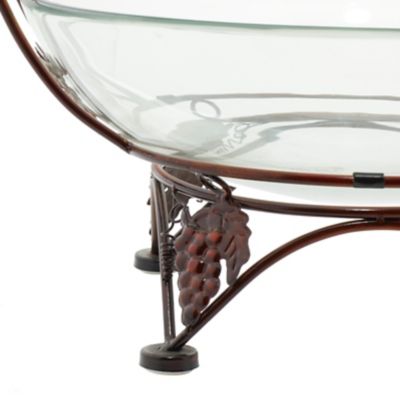 Image showing  Glass Traditional Serving Bowl, 19 in. x 17 in. x 10 in., Black
