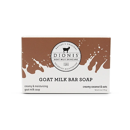 Dionis Goat Milk Skincare 6 oz. Creamy Coconut & Oats Goat Milk Bar Soap