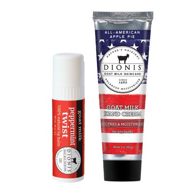 Dionis Goat Milk Skincare All American Apple Pie Goat Milk Lip and Hand Gift Set