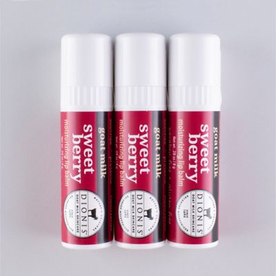 Dionis Goat Milk Skincare Sweet Berry Goat Milk Lip Balm Set, 3-Pack