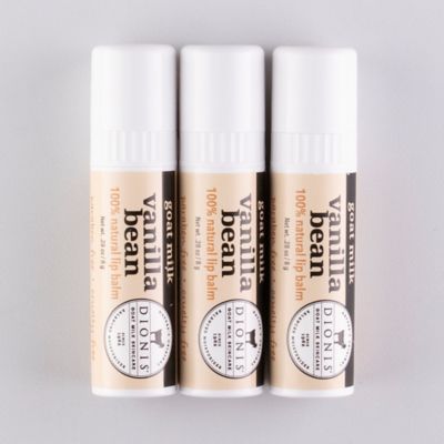 Dionis Goat Milk Skincare Vanilla Bean Goat Milk Lip Balm Set, 3-Pack