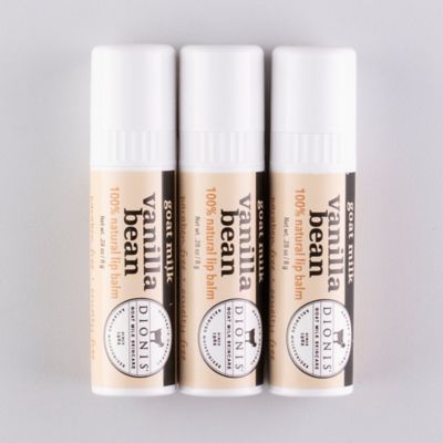 Dionis Goat Milk Skincare Vanilla Bean Goat Milk Lip Balm, Set of 3