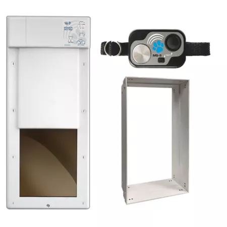 High Tech Pet Power Pet Door for Wall Mount Installations Wide Opening Pet Doors & Parts