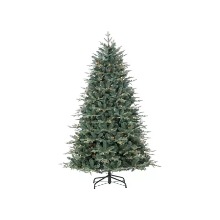 Sterling Natural Cut 5 Foot Blue Spruce Tree with 1239 Tips and 200 Warm White LED Lights Tap & Die