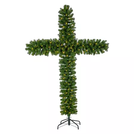 Sterling 7.5 ft Pre-Lit Indoor/Outdoor Crossover Tree with 250 Warm White Lights UL Listed Artificial Christmas Trees