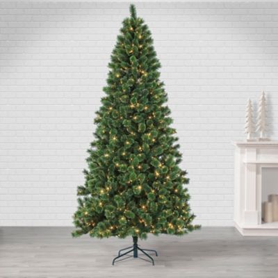 Image showing  9 ft. Pre-Lit Cashmere Pine Tree with 1266 Tips and 1100 Ul Incandescent Lights