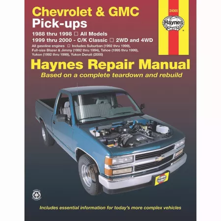 Haynes Chevrolet/GMC Repair Manual for Chevrolet and GMC Pickups ('88-'98) and C/K Classic ('99-'00) Books