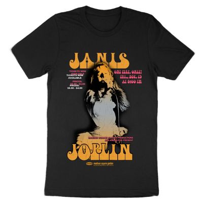 Janis Joplin Men's Ombre Janis Poster T-Shirt
