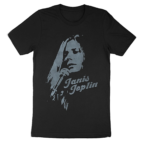 Janis Joplin Men's with Mic T-Shirt