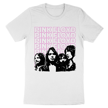 Pink Floyd Men's Repeating T-Shirt, White/Pink