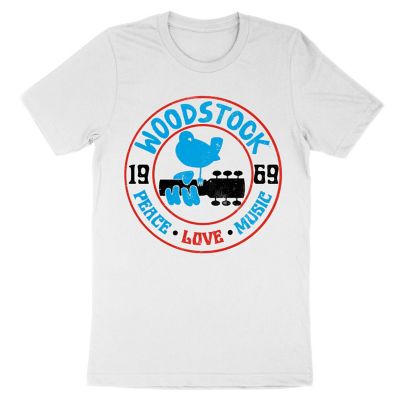 Woodstock Men's Peace Love Music T-Shirt