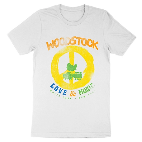 Woodstock Men's Love Peace Music T-Shirt
