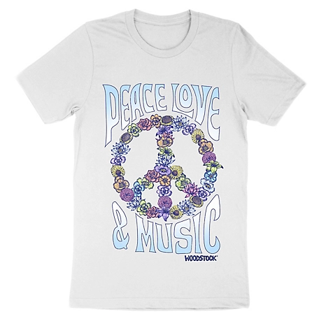 Woodstock Men's Peace Love and Music T-Shirt