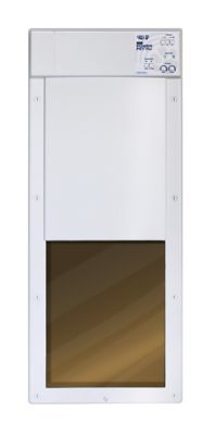 High Tech Pet Power Pet Door for Door Installations, Wi-Fi Smartphone Controlled, Large