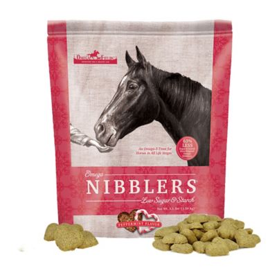Image showing  Omega Nibblers Low Sugar and Starch Peppermint Horse Supplement, 3.5 lb.