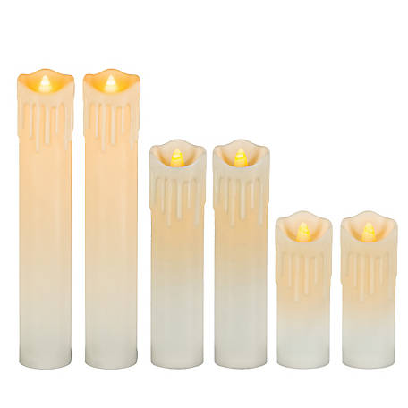 GIL B/O Lit Spooky Candles, 6-Pack