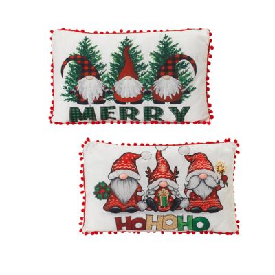 Gil Holiday Gnome Design Throw Pillow Set Of 2