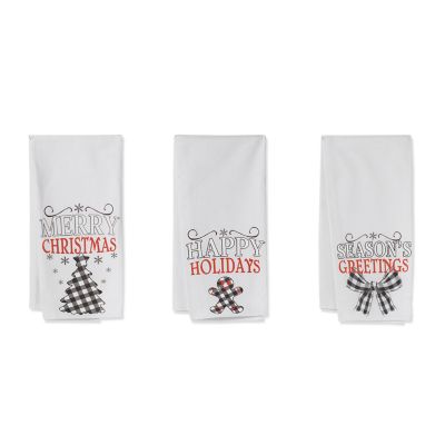 GIL Fabric Holiday Design Tea Towels, 27 in., 3 pc.