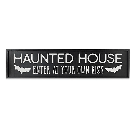 GIL 48.04 in. Wood Halloween Engraved Wall Sign